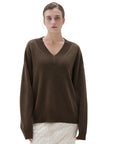 SUUKSESS Women Cashmere Oversized V Neck Pullover Sweaters Long Sleeve Jumpers-SUUKSESS-SUUKSESS