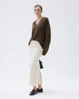 SUUKSESS Women Cashmere Oversized V Neck Pullover Sweaters Long Sleeve Jumpers-SUUKSESS-SUUKSESS
