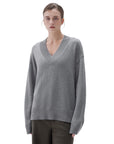 SUUKSESS Women Cashmere Oversized V Neck Pullover Sweaters Long Sleeve Jumpers-SUUKSESS-SUUKSESS