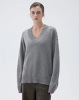 SUUKSESS Women Cashmere Oversized V Neck Pullover Sweaters Long Sleeve Jumpers-SUUKSESS-SUUKSESS