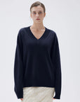 SUUKSESS Women Cashmere Oversized V Neck Pullover Sweaters Long Sleeve Jumpers-SUUKSESS-SUUKSESS