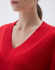 SUUKSESS Women Cashmere Oversized V Neck Pullover Sweaters Long Sleeve Jumpers-SUUKSESS-SUUKSESS