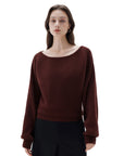 SUUKSESS Women Cashmere Oversized Off Shoulder Pullover Sweaters Boat Neck Long Sleeve Knit Jumpers Tops-SUUKSESS-SUUKSESS
