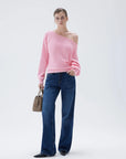 SUUKSESS Women Cashmere Oversized Off Shoulder Pullover Sweaters Boat Neck Long Sleeve Knit Jumpers Tops-SUUKSESS-SUUKSESS