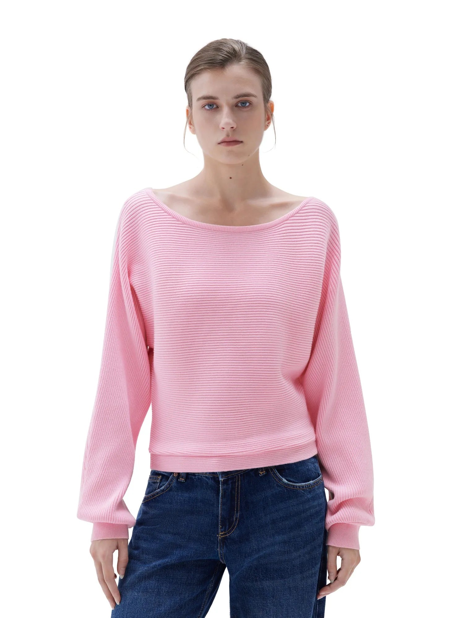 SUUKSESS Women Cashmere Oversized Off Shoulder Pullover Sweaters Boat Neck Long Sleeve Knit Jumpers Tops-SUUKSESS-SUUKSESS