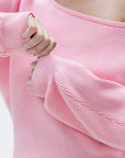 SUUKSESS Women Cashmere Oversized Off Shoulder Pullover Sweaters Boat Neck Long Sleeve Knit Jumpers Tops-SUUKSESS-SUUKSESS