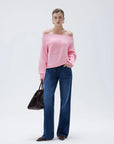 SUUKSESS Women Cashmere Oversized Off Shoulder Pullover Sweaters Boat Neck Long Sleeve Knit Jumpers Tops-SUUKSESS-SUUKSESS