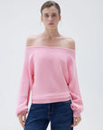 SUUKSESS Women Cashmere Oversized Off Shoulder Pullover Sweaters Boat Neck Long Sleeve Knit Jumpers Tops-SUUKSESS-SUUKSESS