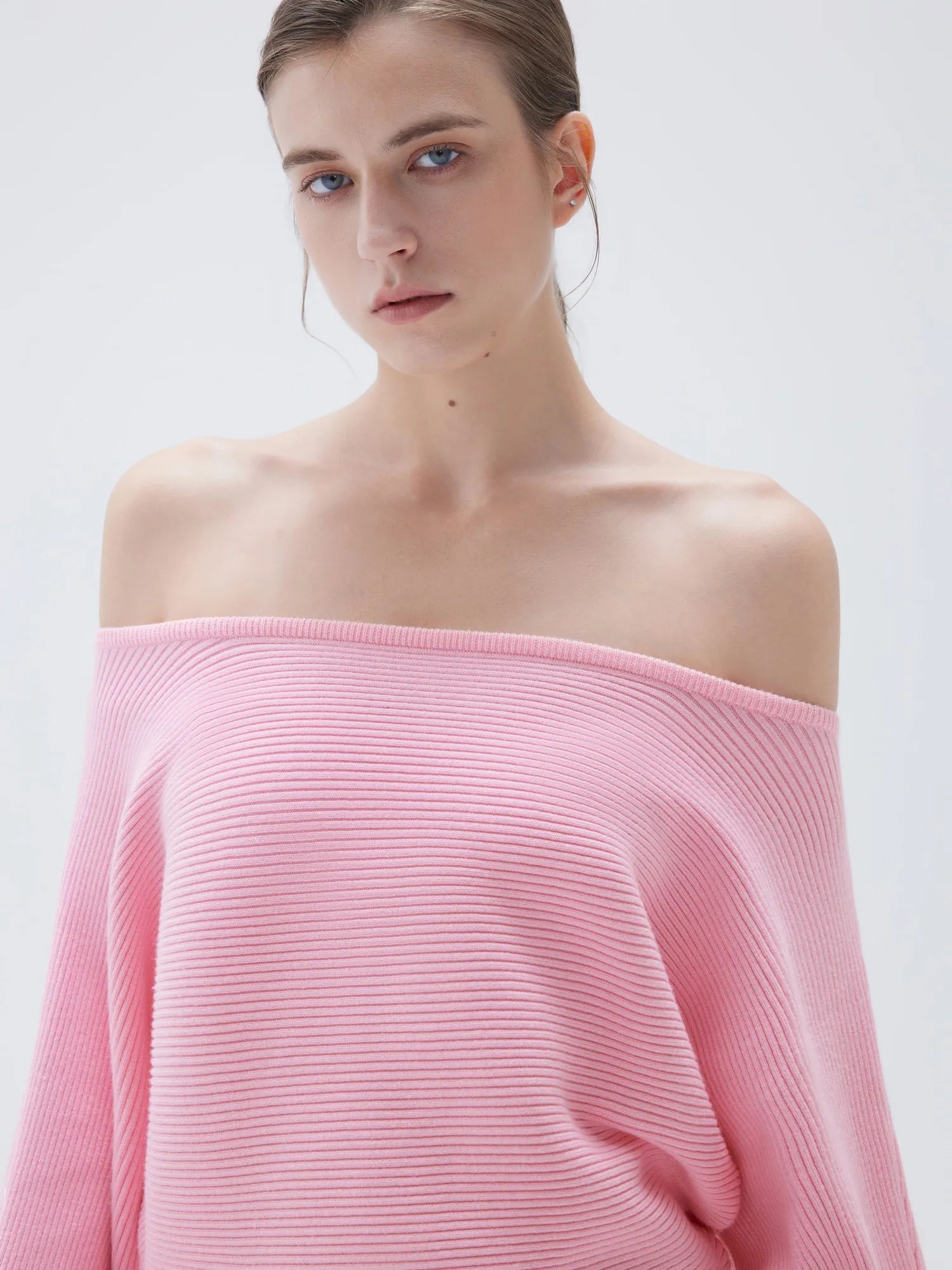 SUUKSESS Women Cashmere Oversized Off Shoulder Pullover Sweaters Boat Neck Long Sleeve Knit Jumpers Tops-SUUKSESS-SUUKSESS