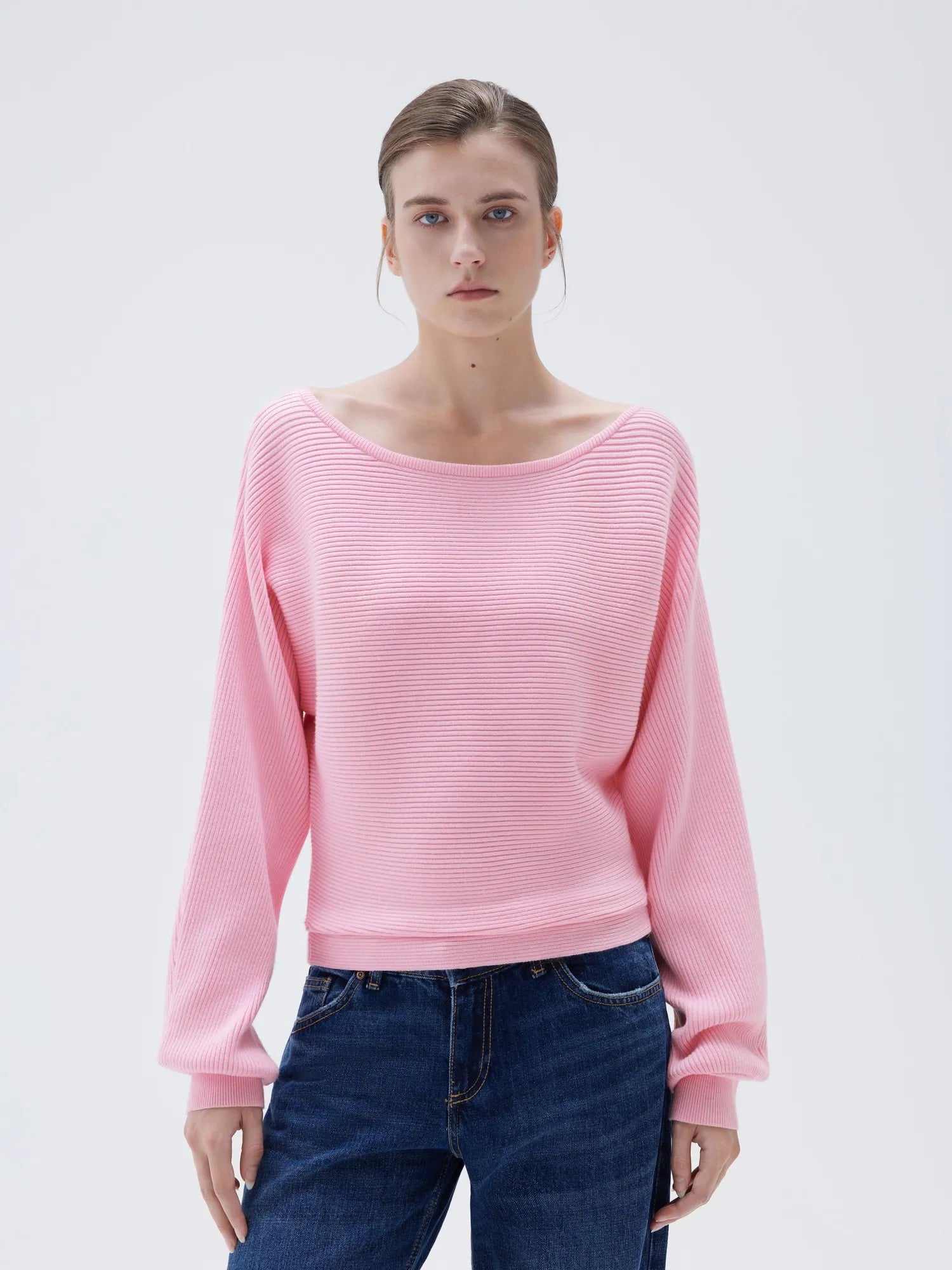SUUKSESS Women Cashmere Oversized Off Shoulder Pullover Sweaters Boat Neck Long Sleeve Knit Jumpers Tops-SUUKSESS-SUUKSESS