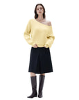 SUUKSESS Women Cashmere Oversized Off Shoulder Pullover Sweaters Boat Neck Long Sleeve Knit Jumpers Tops-SUUKSESS-SUUKSESS
