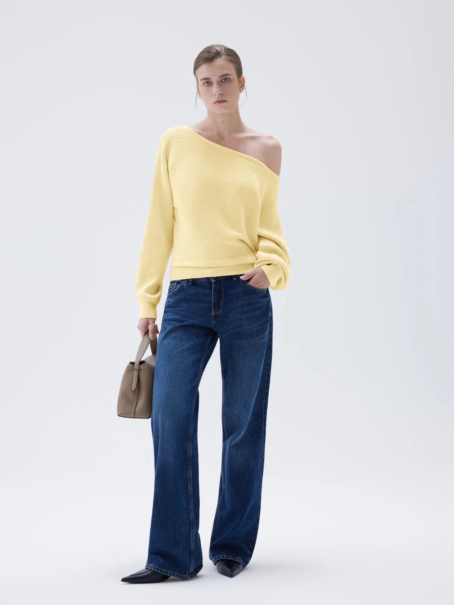 SUUKSESS Women Cashmere Oversized Off Shoulder Pullover Sweaters Boat Neck Long Sleeve Knit Jumpers Tops-SUUKSESS-SUUKSESS