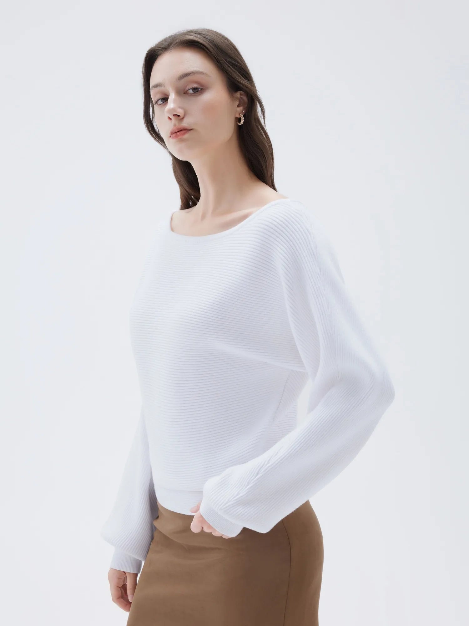 SUUKSESS Women Cashmere Oversized Off Shoulder Pullover Sweaters Boat Neck Long Sleeve Knit Jumpers Tops-SUUKSESS-SUUKSESS