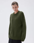 SUUKSESS Women Cashmere Oversized Long Sleeve Pullover Sweater Crew Neck Jumpers-SUUKSESS-SUUKSESS