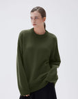SUUKSESS Women Cashmere Oversized Long Sleeve Pullover Sweater Crew Neck Jumpers-SUUKSESS-SUUKSESS