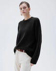 SUUKSESS Women Cashmere Oversized Long Sleeve Pullover Sweater Crew Neck Jumpers-SUUKSESS-SUUKSESS
