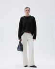 SUUKSESS Women Cashmere Oversized Long Sleeve Pullover Sweater Crew Neck Jumpers-SUUKSESS-SUUKSESS