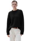 SUUKSESS Women Cashmere Oversized Long Sleeve Pullover Sweater Crew Neck Jumpers-SUUKSESS-SUUKSESS