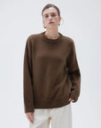 SUUKSESS Women Cashmere Oversized Long Sleeve Pullover Sweater Crew Neck Jumpers-SUUKSESS-SUUKSESS