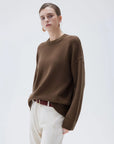 SUUKSESS Women Cashmere Oversized Long Sleeve Pullover Sweater Crew Neck Jumpers-SUUKSESS-SUUKSESS