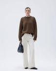 SUUKSESS Women Cashmere Oversized Long Sleeve Pullover Sweater Crew Neck Jumpers-SUUKSESS-SUUKSESS