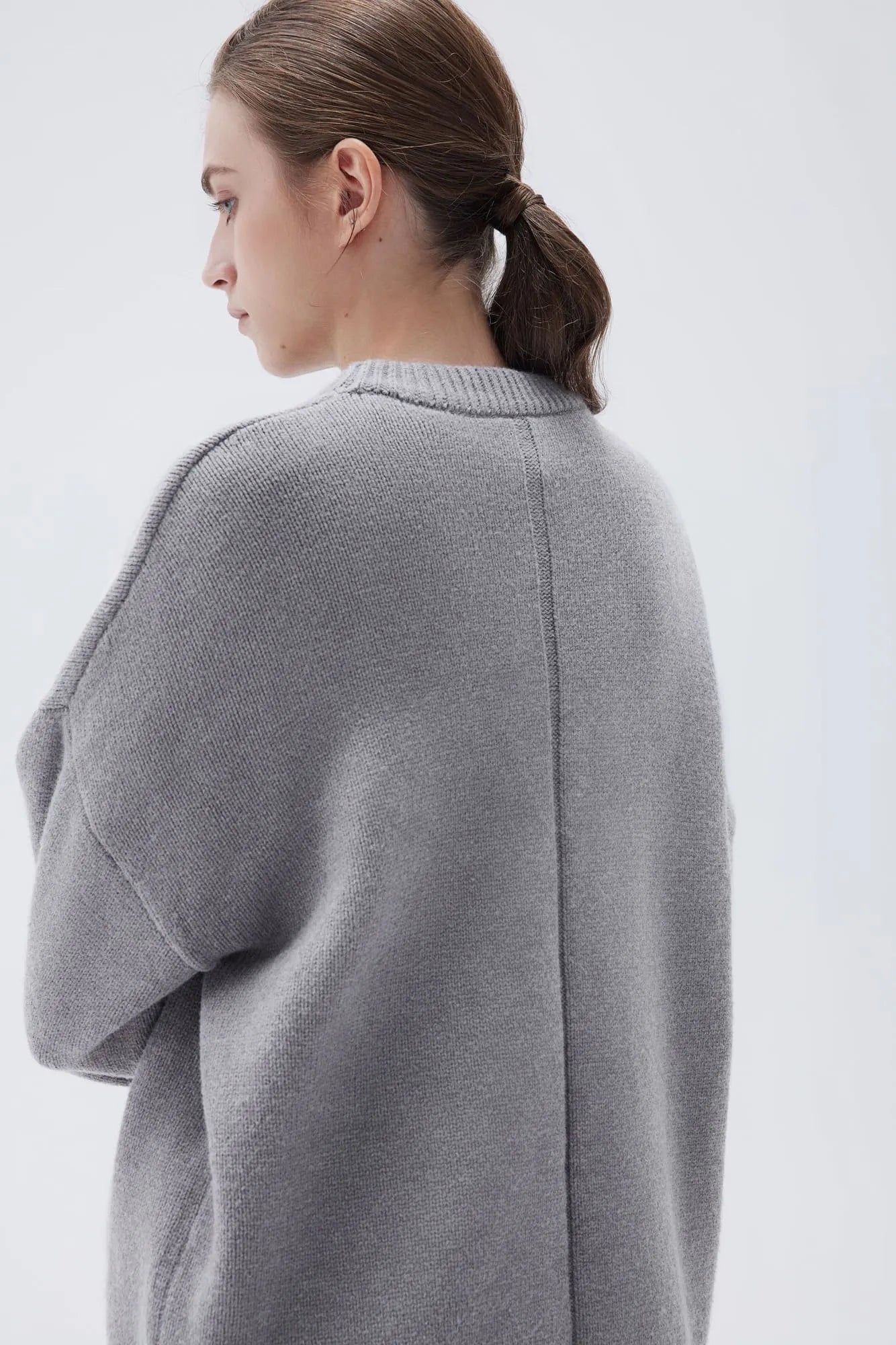 SUUKSESS Women Cashmere Oversized Long Sleeve Pullover Sweater Crew Neck Jumpers-SUUKSESS-SUUKSESS