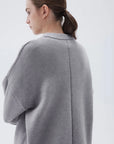 SUUKSESS Women Cashmere Oversized Long Sleeve Pullover Sweater Crew Neck Jumpers-SUUKSESS-SUUKSESS