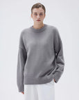 SUUKSESS Women Cashmere Oversized Long Sleeve Pullover Sweater Crew Neck Jumpers-SUUKSESS-SUUKSESS