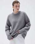 SUUKSESS Women Cashmere Oversized Long Sleeve Pullover Sweater Crew Neck Jumpers-SUUKSESS-SUUKSESS