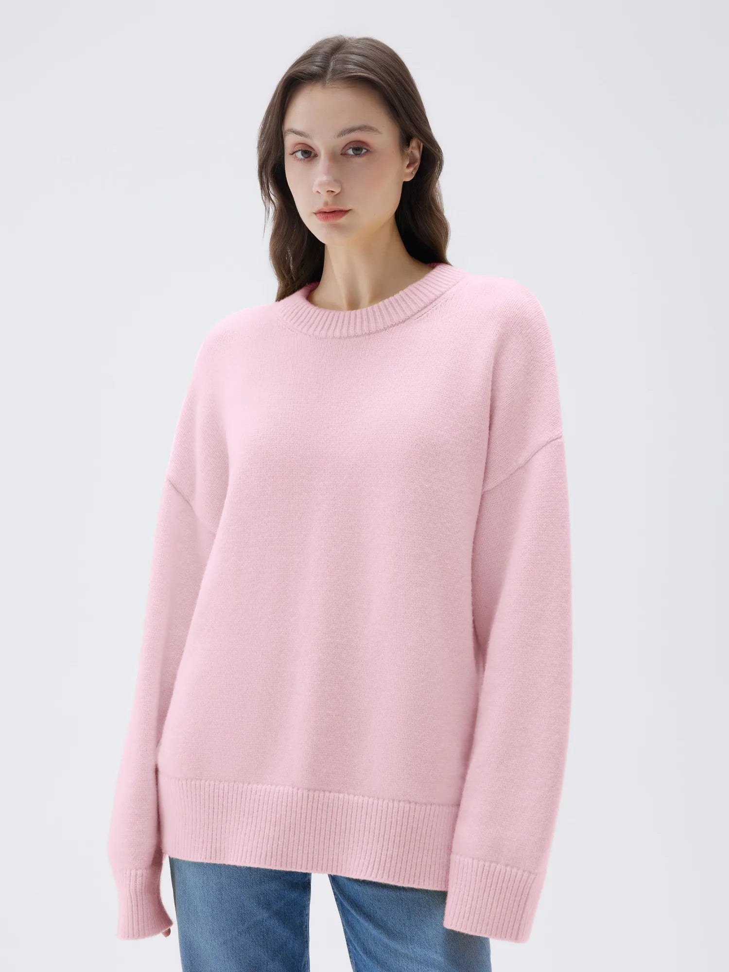 Cashmere Oversized Crew Neck Sweater