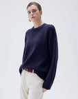 SUUKSESS Women Cashmere Oversized Long Sleeve Pullover Sweater Crew Neck Jumpers-SUUKSESS-SUUKSESS