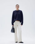 SUUKSESS Women Cashmere Oversized Long Sleeve Pullover Sweater Crew Neck Jumpers-SUUKSESS-SUUKSESS