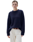 SUUKSESS Women Cashmere Oversized Long Sleeve Pullover Sweater Crew Neck Jumpers-SUUKSESS-SUUKSESS