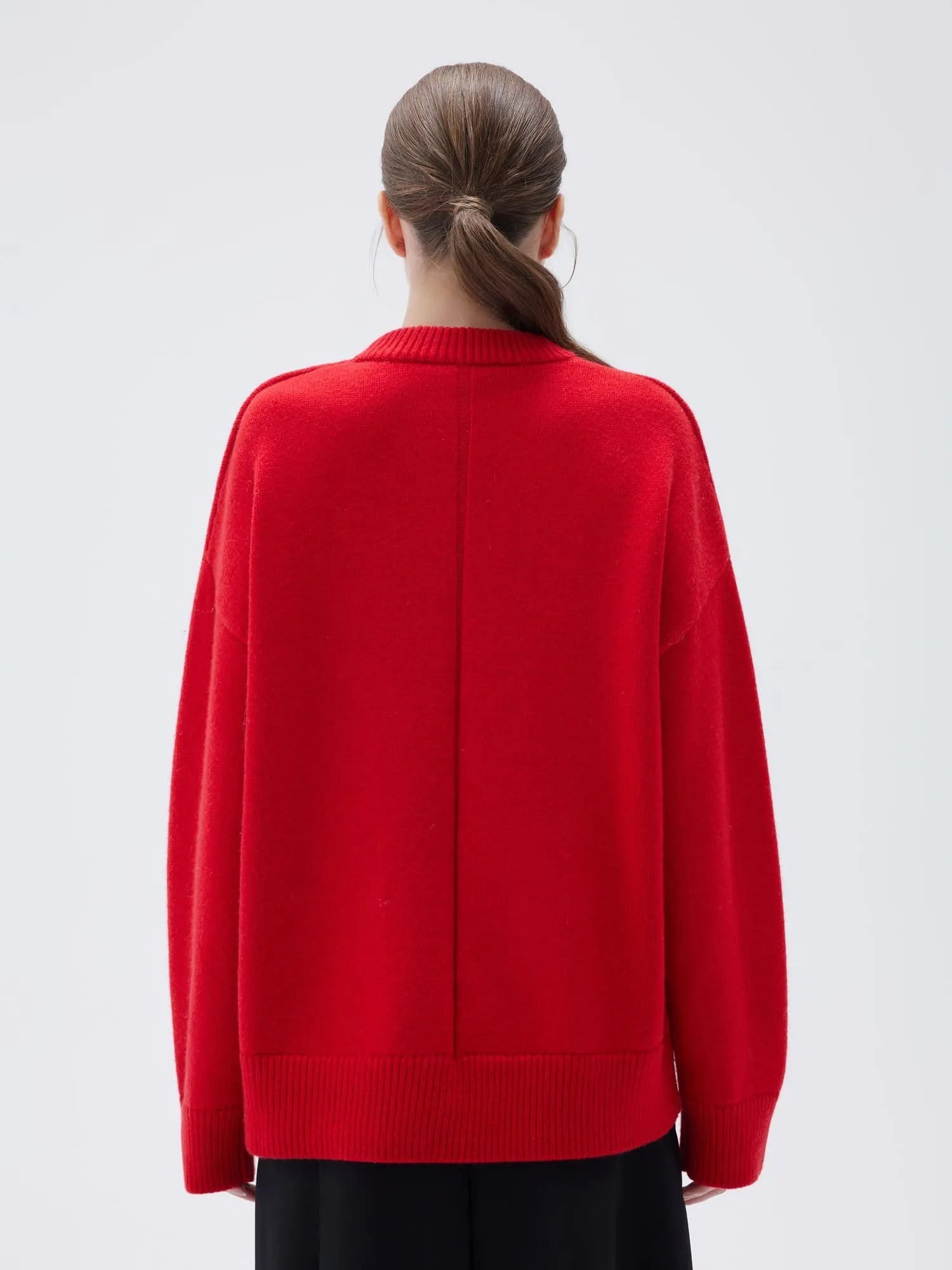 SUUKSESS Women Cashmere Oversized Long Sleeve Pullover Sweater Crew Neck Jumpers-SUUKSESS-SUUKSESS