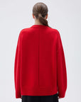 SUUKSESS Women Cashmere Oversized Long Sleeve Pullover Sweater Crew Neck Jumpers-SUUKSESS-SUUKSESS