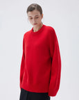 SUUKSESS Women Cashmere Oversized Long Sleeve Pullover Sweater Crew Neck Jumpers-SUUKSESS-SUUKSESS