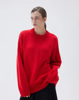 SUUKSESS Women Cashmere Oversized Long Sleeve Pullover Sweater Crew Neck Jumpers-SUUKSESS-SUUKSESS