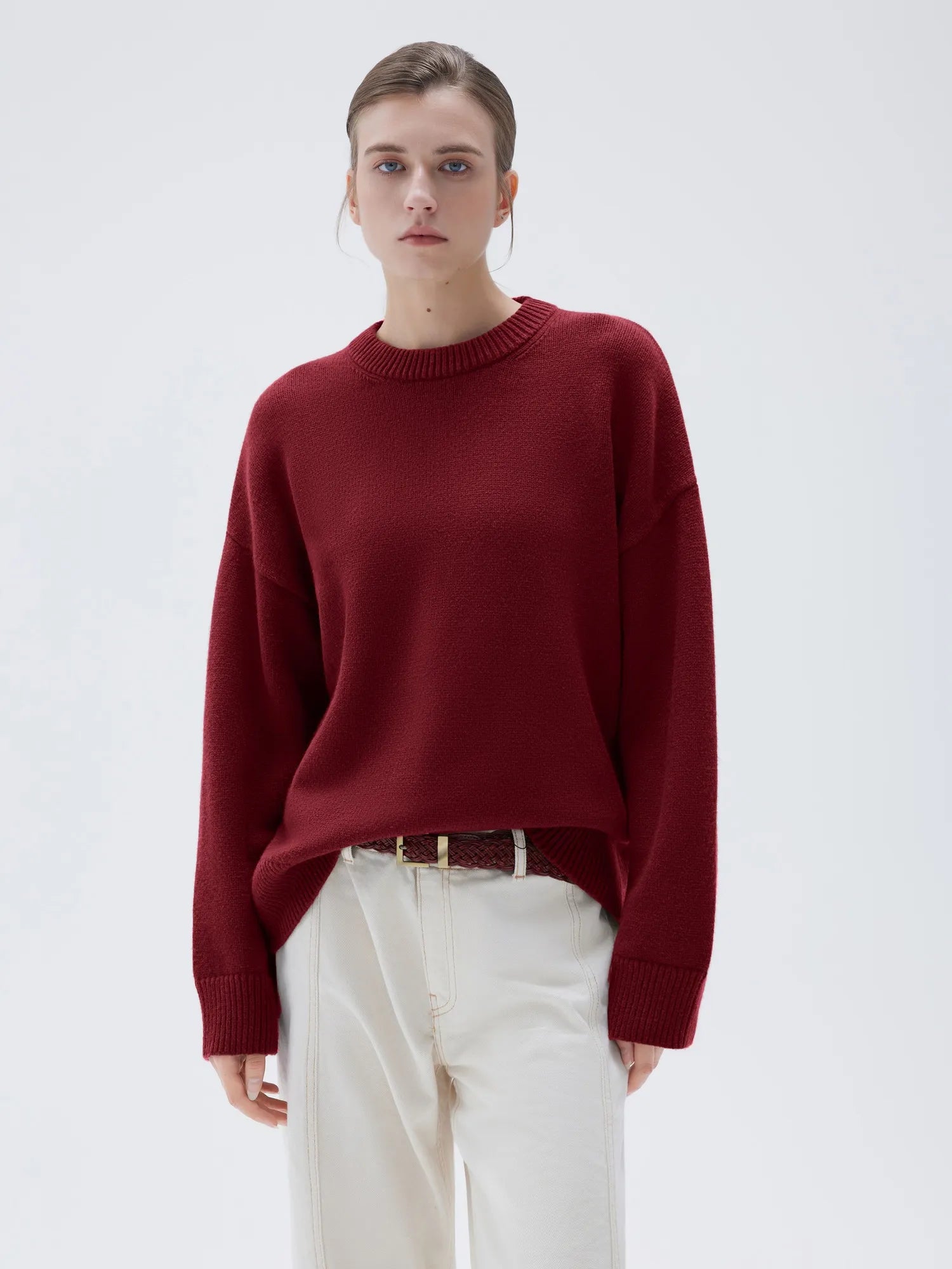 Cashmere Oversized Crew Neck Sweater