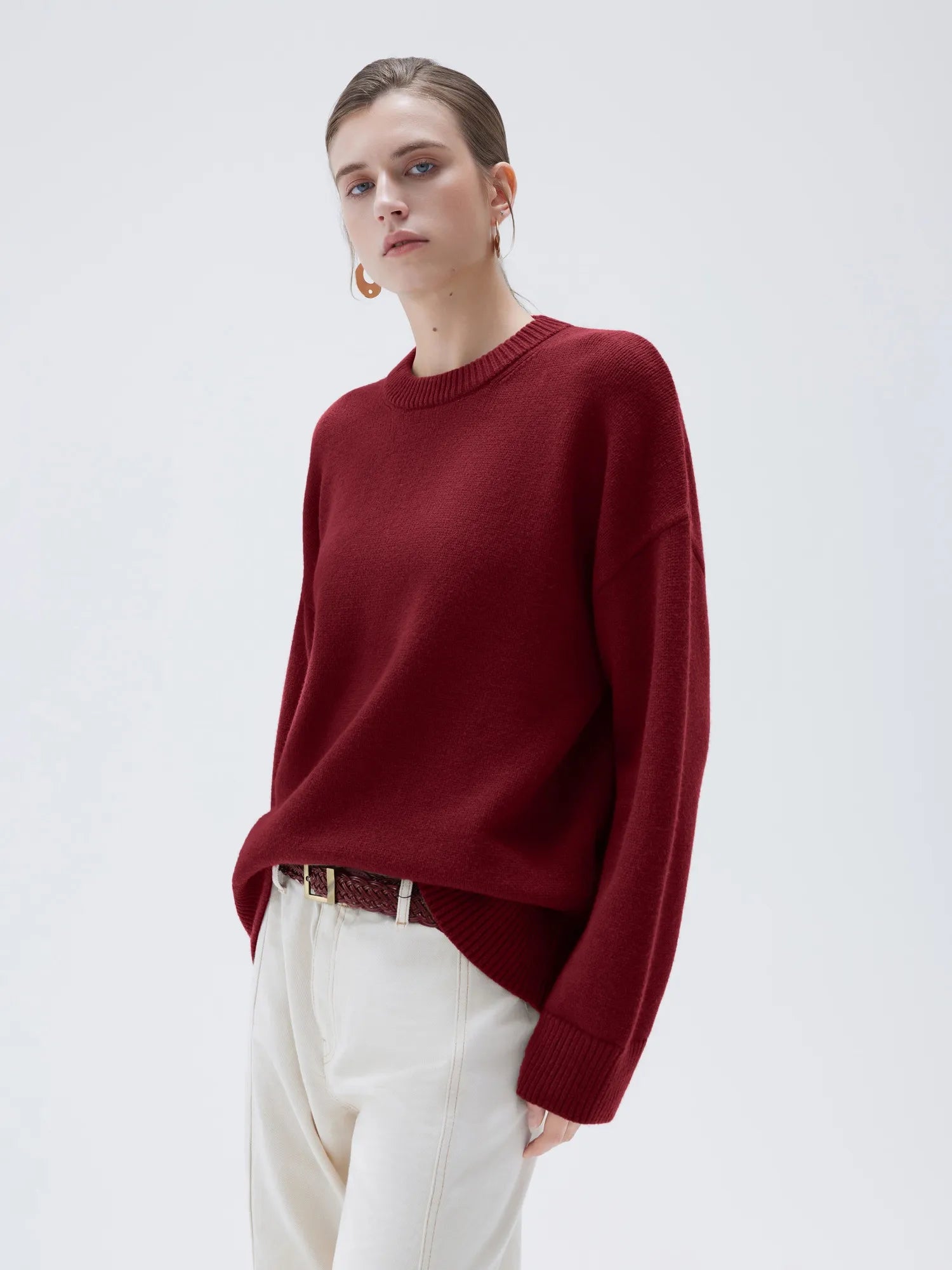 Cashmere Oversized Crew Neck Sweater