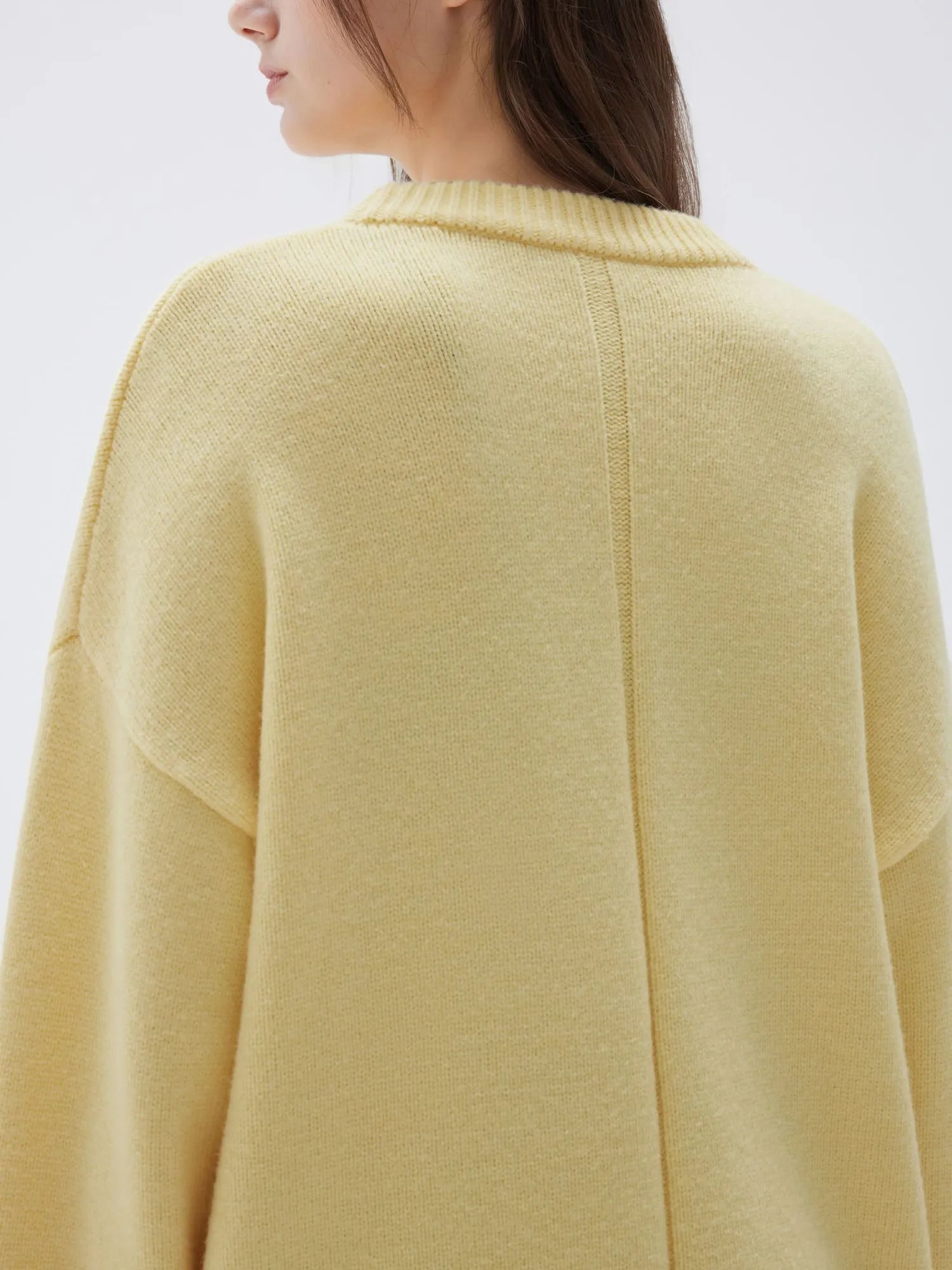 SUUKSESS Women Cashmere Oversized Long Sleeve Pullover Sweater Crew Neck Jumpers-SUUKSESS-SUUKSESS