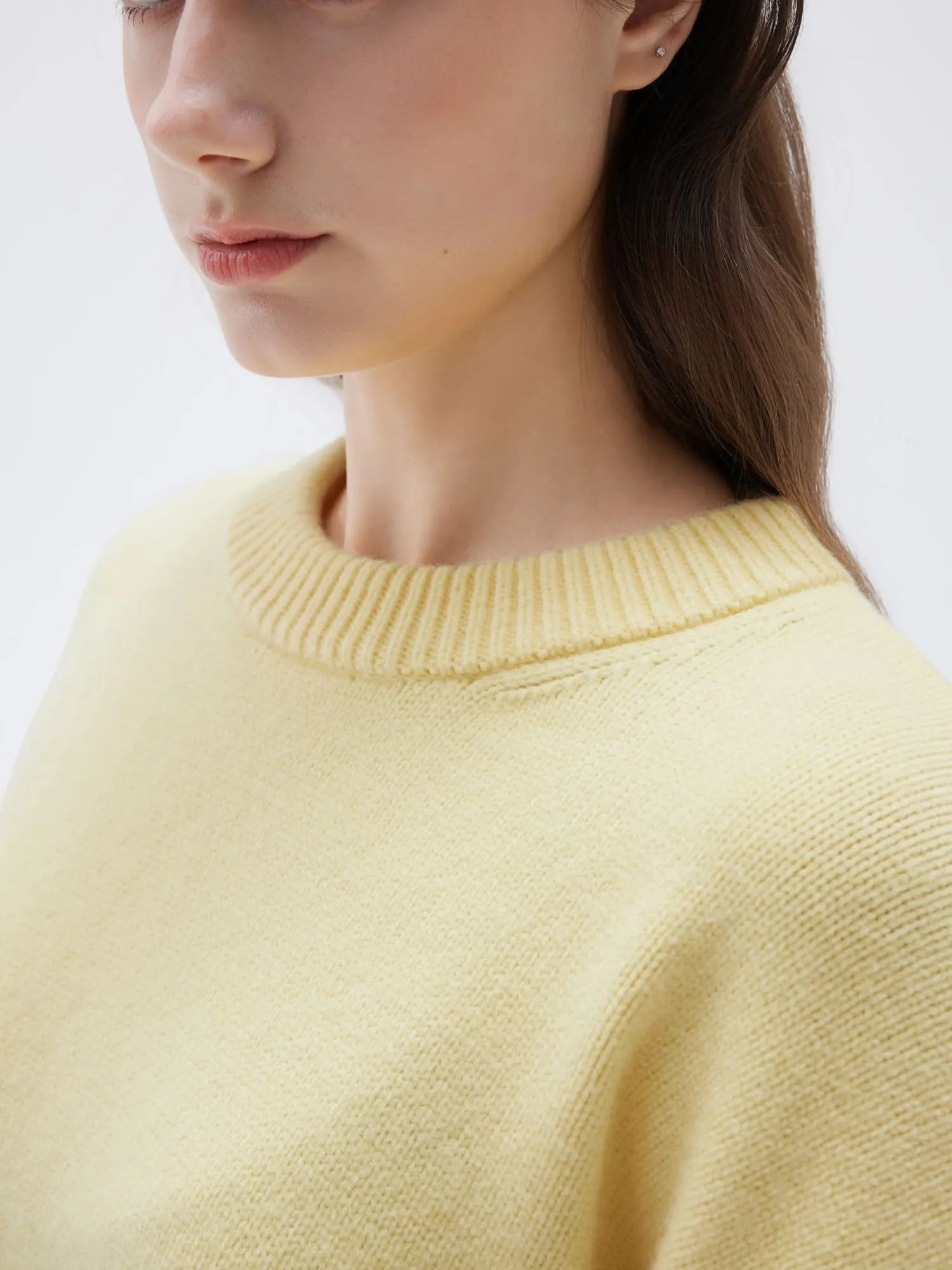 SUUKSESS Women Cashmere Oversized Long Sleeve Pullover Sweater Crew Neck Jumpers-SUUKSESS-SUUKSESS