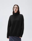 SUUKSESS Women Cashmere Oversized Chunky Turtleneck Pullover Sweater Long Sleeve Knit Jumper Tops-SUUKSESS-SUUKSESS