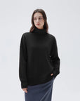 SUUKSESS Women Cashmere Oversized Chunky Turtleneck Pullover Sweater Long Sleeve Knit Jumper Tops-SUUKSESS-SUUKSESS