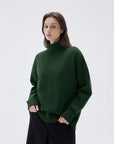 SUUKSESS Women Cashmere Oversized Chunky Turtleneck Pullover Sweater Long Sleeve Knit Jumper Tops-SUUKSESS-SUUKSESS