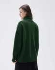 SUUKSESS Women Cashmere Oversized Chunky Turtleneck Pullover Sweater Long Sleeve Knit Jumper Tops-SUUKSESS-SUUKSESS
