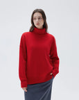 SUUKSESS Women Cashmere Oversized Chunky Turtleneck Pullover Sweater Long Sleeve Knit Jumper Tops-SUUKSESS-SUUKSESS