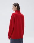 SUUKSESS Women Cashmere Oversized Chunky Turtleneck Pullover Sweater Long Sleeve Knit Jumper Tops-SUUKSESS-SUUKSESS