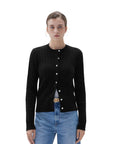 SUUKSESS Women Cable Knit Cashmere Sweaters Crew Neck Button Up Chunky Cardigan Long Sleeve Fall Outfits-SUUKSESS-Black-XS-SUUKSESS