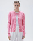 SUUKSESS Women Cable Knit Cashmere Sweaters Crew Neck Button Up Chunky Cardigan Long Sleeve Fall Outfits-SUUKSESS-SUUKSESS