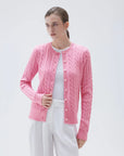 SUUKSESS Women Cable Knit Cashmere Sweaters Crew Neck Button Up Chunky Cardigan Long Sleeve Fall Outfits-SUUKSESS-SUUKSESS